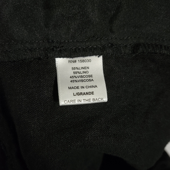 Love tree women's shorts size large black linen blend - Picture 8 of 8